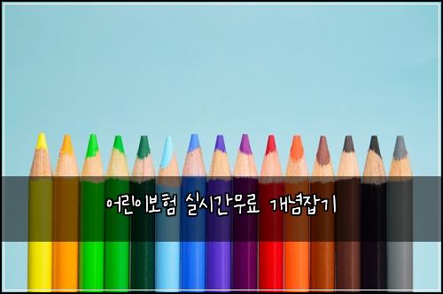 어린이보험 실시간무료  개념잡기