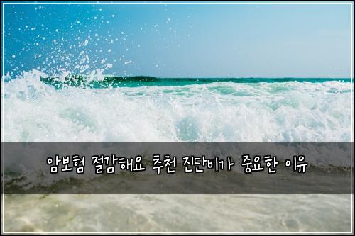 암보험 절감해요  추천 진단비가 중요한 이유