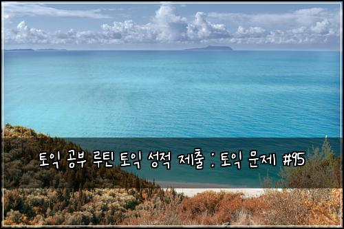 토익 공부 루틴 토익 성적 제출 : 토익 문제 #95