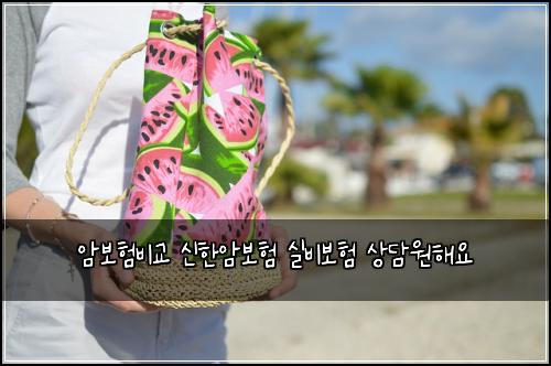 암보험비교 신한암보험 실비보험 상담원해요