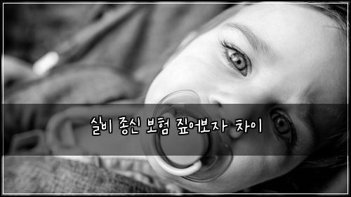 실비 종신 보험 짚어보자  차이