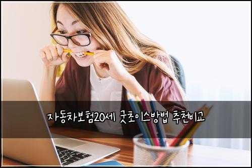 자동차보험20세 굿초이스방법 추천비교