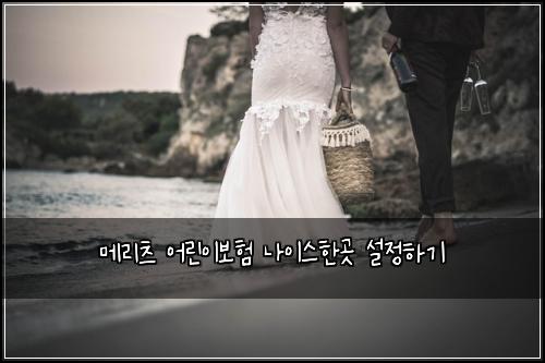 메리츠 어린이보험 나이스한곳  설정하기