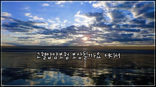 고혈압암보험 보상될까요  어디서