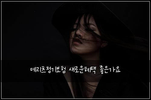 메리츠정기보험 새로운혜택  좋은가요