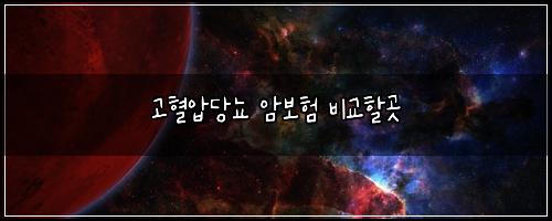 고혈압당뇨 암보험 비교할곳 