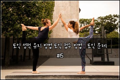 토익 성적 유지 방법 토익 접수 방법 : 토익 문제 #15