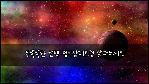 무똑똑한 선택 정기상해보험 살펴두세요 