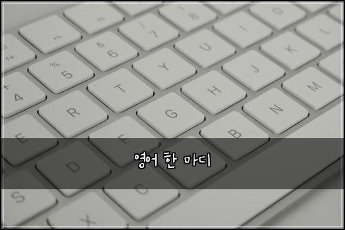 영어 한 마디