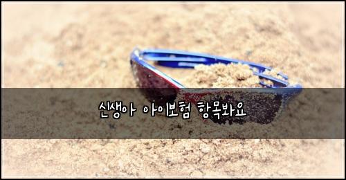 신생아 아이보험 항목봐요 