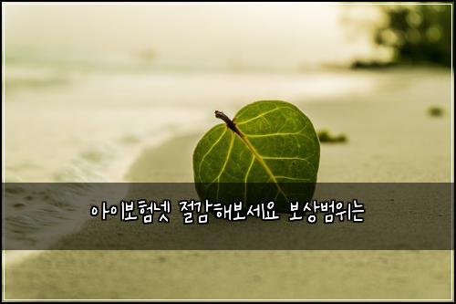 아이보험넷 절감해보세요 보상범위는