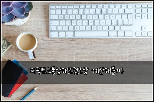 퍼펙트교통상해보험보상 계산해볼까