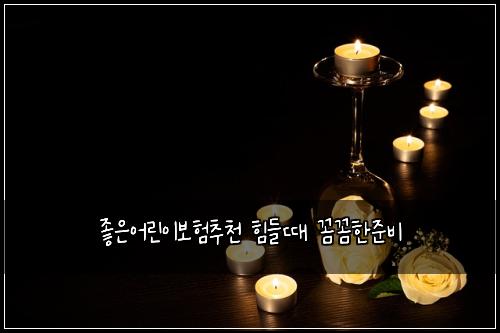좋은어린이보험추천 힘들때 꼼꼼한준비