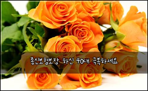 종신보험보장 하신 40대 극복하세요