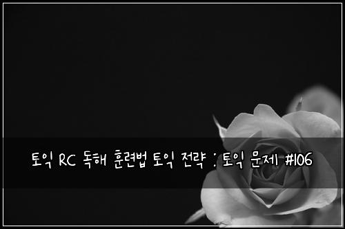 토익 RC 독해 훈련법 토익 전략 : 토익 문제 #106
