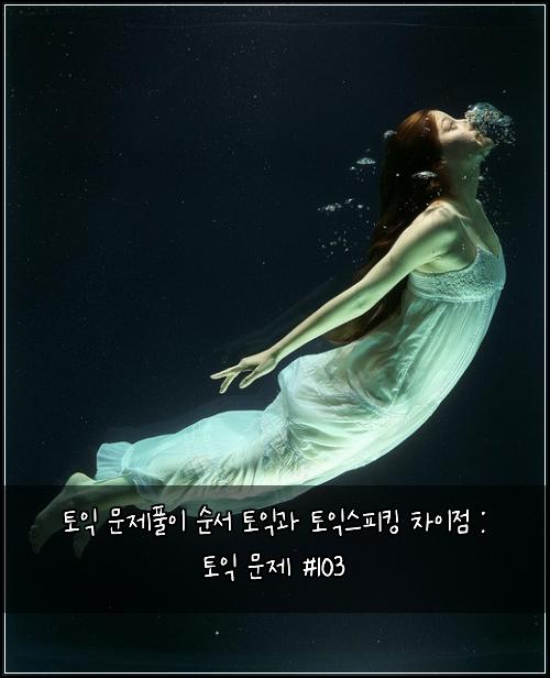 토익 문제풀이 순서 토익과 토익스피킹 차이점 : 토익 문제 #103