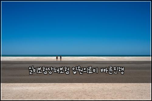 실비보험상해보험 입원의료비 빠른진행