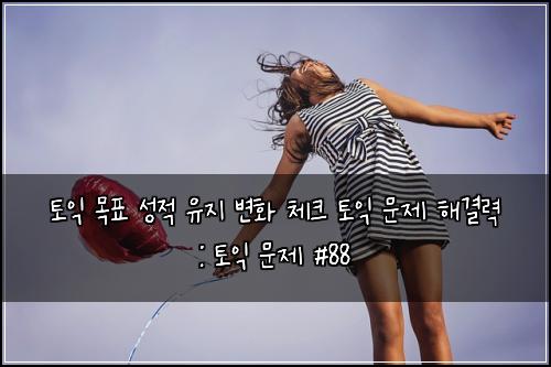 토익 목표 성적 유지 변화 체크 토익 문제 해결력 : 토익 문제 #88