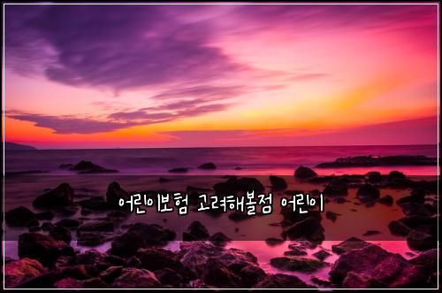 어린이보험 고려해볼점  어린이