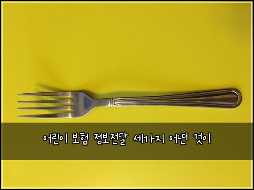 어린이 보험 정보전달  세가지 어떤 것이