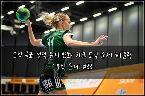 토익 목표 성적 유지 변화 체크 토익 문제 해결력 : 토익 문제 #88