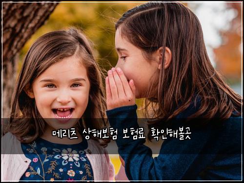 메리츠 상해보험 보험료 확인해볼곳