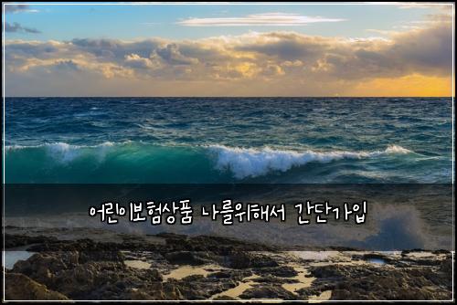 어린이보험상품 나를위해서 간단가입