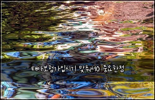 태아보험가입시기 맞춰서0 중요한점