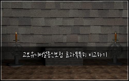교보유니버설종신보험 효과톡톡히  비교하기