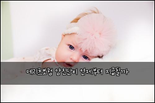 메리츠보험 암진단비 언제부터 지급될까