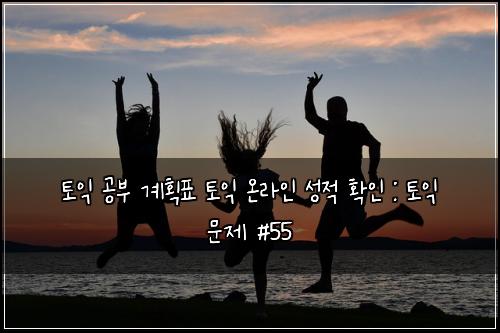 토익 공부 계획표 토익 온라인 성적 확인 : 토익 문제 #55