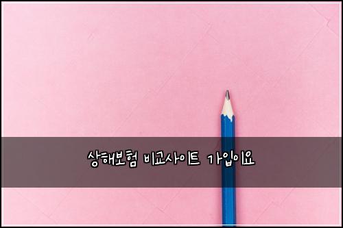 상해보험 비교사이트  가입이요