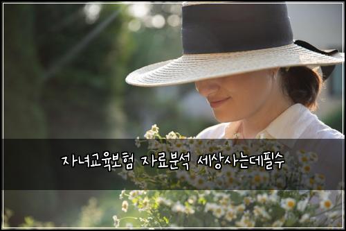 자녀교육보험 자료분석  세상사는데필수
