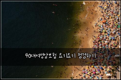 40대여성암보험 요기요기  점검하기