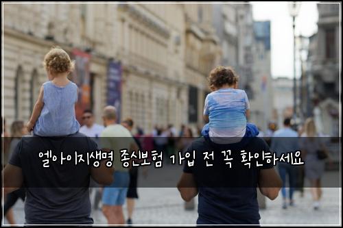 엘아이지생명 종신보험 가입 전 꼭 확인하세요