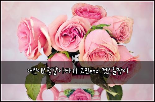 어린이보험갈아타기 고민end 정보길잡이