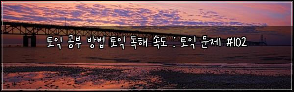 토익 공부 방법 토익 독해 속도 : 토익 문제 #102