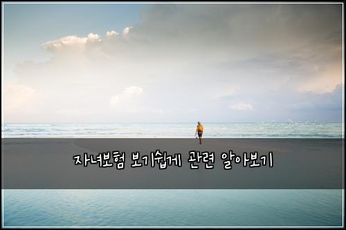 자녀보험 보기쉽게  관련 알아보기