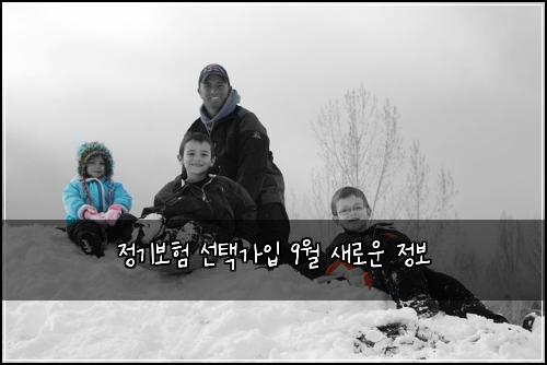 정기보험 선택가입  9월 새로운 정보