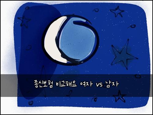 종신보험 비교해요  여자 vs 남자
