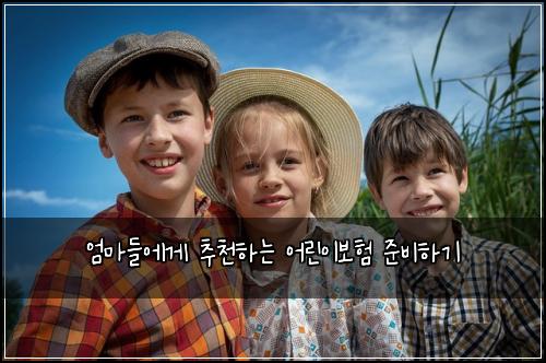 엄마들에게 추천하는 어린이보험 준비하기