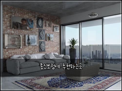 종신보험에 추천하는곳