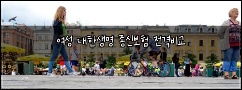 여성 대한생명 종신보험 전격비교 