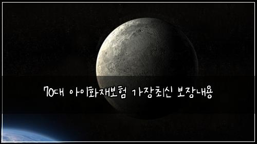70대 아이화재보험 가장최신  보장내용