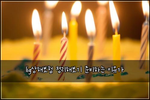 lig상해보험 정리해보기  준비하는 이유가