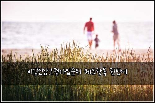 비갱신암보험가입순위 체크항목 한번에