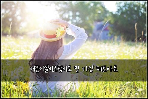 어린이실비보험비교 밍 가입 해보아요