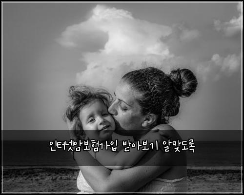 인터넷암보험가입 받아보기 알맞도록