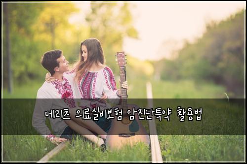 메리츠 의료실비보험 암진단특약 활용법