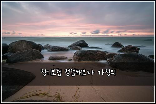 정기보험 점검해보자  가정의